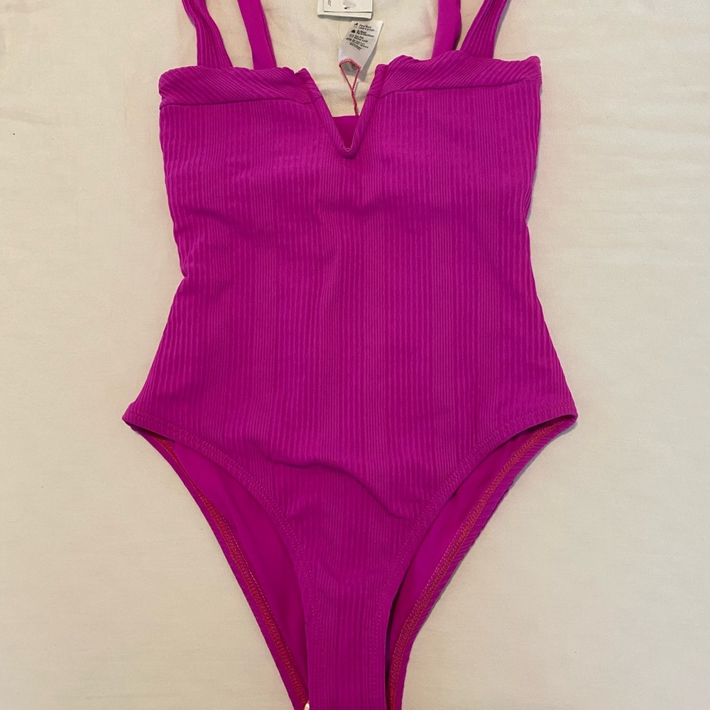 Pink L space one piece swimsuit